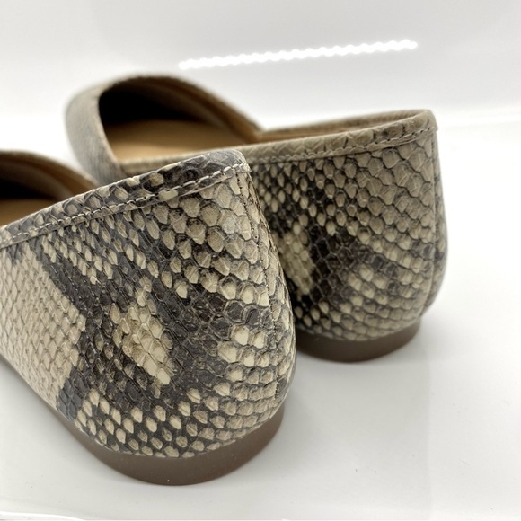 Ameena Ballet Flats Chinchilla Slither Snake Print Leather 9.5 - Picture 5 of 16